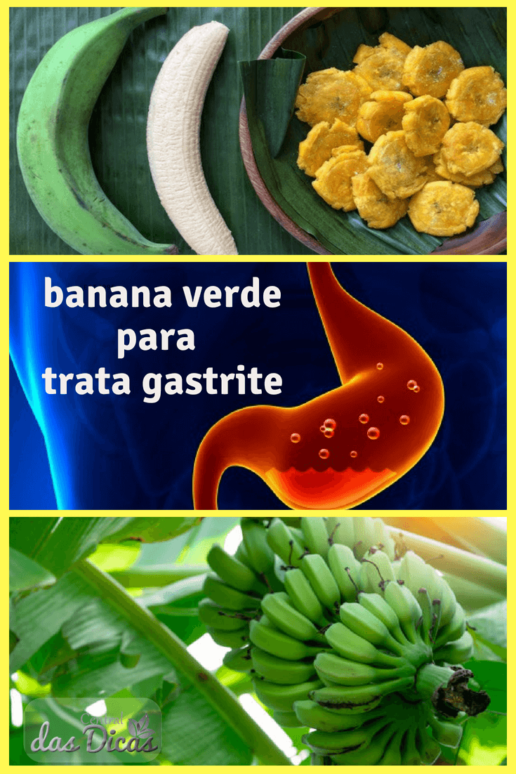 banana verde para tratar gastrite